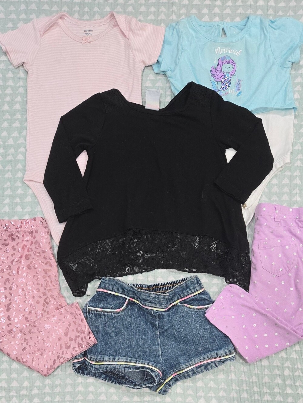 6PC Baby Girl Outfit Bundle - 18M